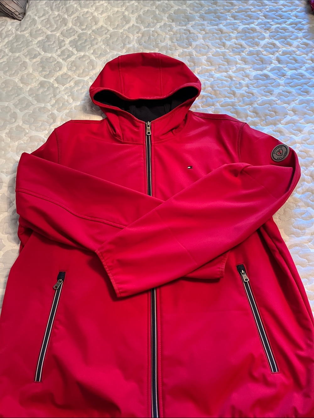 Tommy Hilfiger Bright Red Hooded Softshell Jacket
